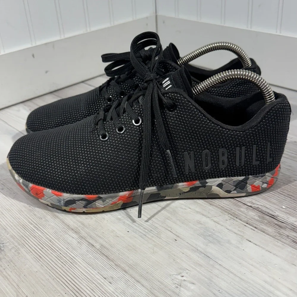Nobull Superfabric Gun Athletic Trainer Shoes Sneakers Black‎ Red Mens Size 8.5
